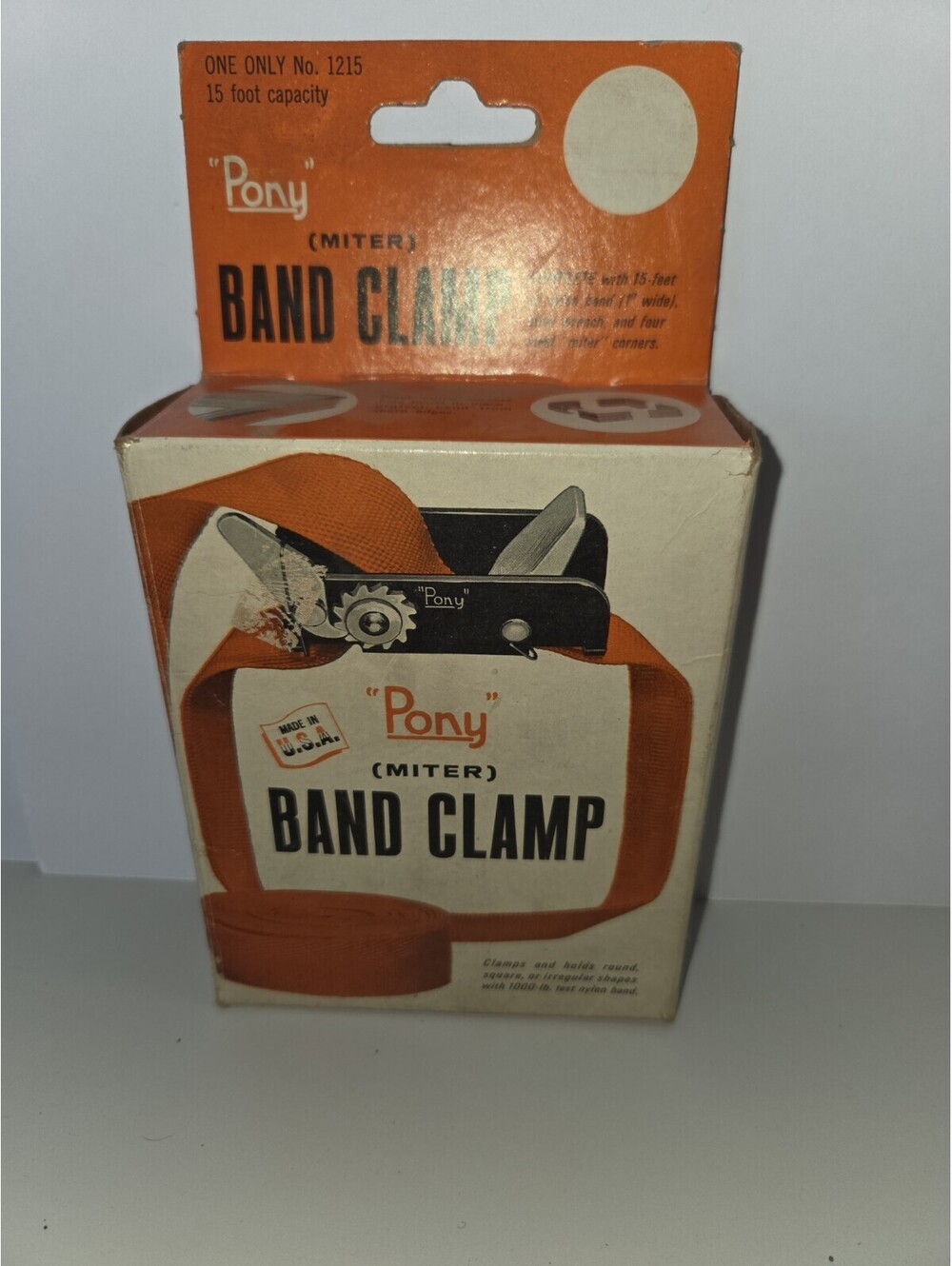 Vintage Pony Band Clamp 1215 15 Ft Strap Capacity Nylon Band New A1